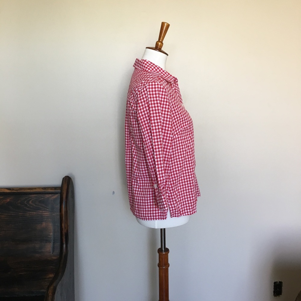 Pendleton Gingham Long Sleeve Button Down Top - image 4